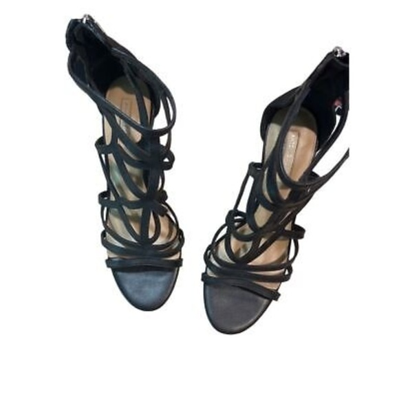 Antonio Melani Women's Black Strappy Caged Heels Size 10M Formal - Picture 4 of 16